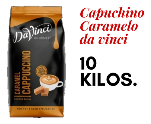 10 Kg De Capuchino Caramelo Da Vinci Para Maquina Vending