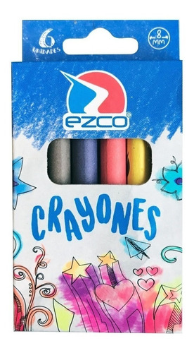 Crayon Crayones Ceritas  Ezco  X 6 Colores - X 5 Cajitas -