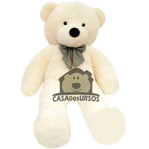 Urso Pelúcia Creme Grande Gigante 1,50 Mt 150cm Casa Do Urso