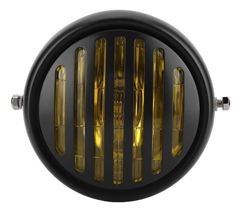 Motocicleta Universal Retro Preto Shell Grill Tampa Farol Fr