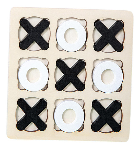 5 Juego De Mesa De Madera Tic Tac Toe, Juego De Estilo C