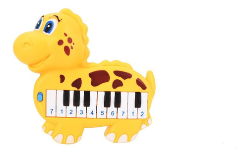 Juguete Didactico Para Bebe Piano Teclas Con Sonido Color Amarillo