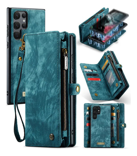 X Funda De Piel Magnética Caseme For Samsung Galaxy S25 Ultra S24 Fe S23 S22 S21 S20 Plus Note20 A56