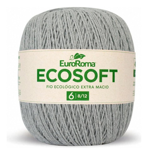 Barbante Ecosoft Euroroma 08/12 422g - Cor 270 - Cinza