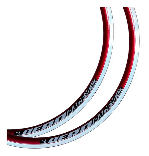 Par Folha De Aro Bike 26 X 1.9 Aero Race Flay V-break 36f Cor Vermelho