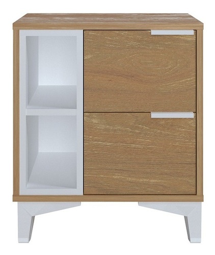 Velador Mood Hyggesign 45 X 57 X 35cm. Color Blanco / Madera