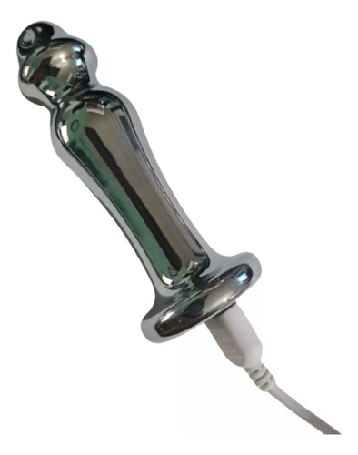 Sex Therapy Metal Vibro 1 Plug Anal Vibrador Metálico Usb Color Plateado