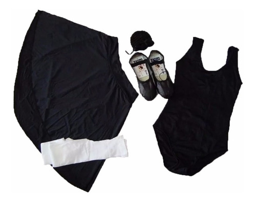 Roupa De Ballet Infantil Completo Preto