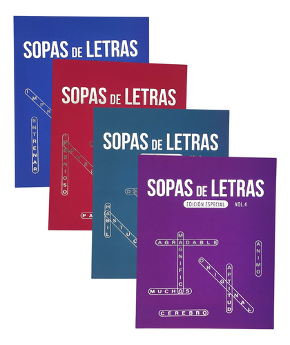 Set De 4 Sopas De Letras Pasatiempos