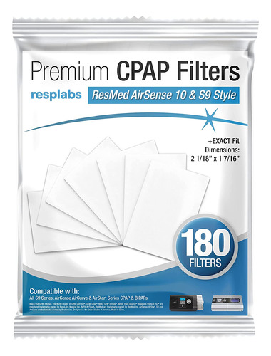 Juego De Filtros Resplabs Para Maquinas Cpap, 180 Piezas