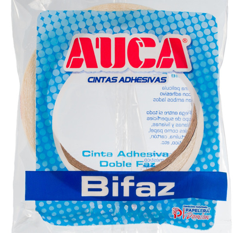 Cinta Doble Faz Transparente Auca 12mm X 25mts