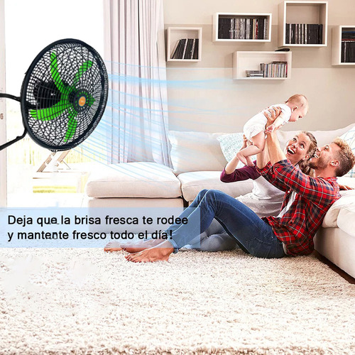 Waroom 3 Velocidades Altura Ajustable Ventilador 3 En 1 18 Pulgadas Pedestal 5 Aspas Verde