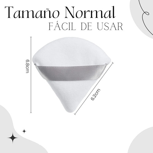 Set 6 Esponja Maquillaje Polvo Base Triángulo Cosméticos F