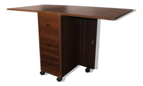 Mesa Plegable Con Cajones Con Guias Telescopicas Y Estante