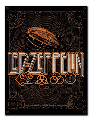 #203 - Cuadro Vintage 21 X 29 Cm / Led Zeppelin - No Chapa