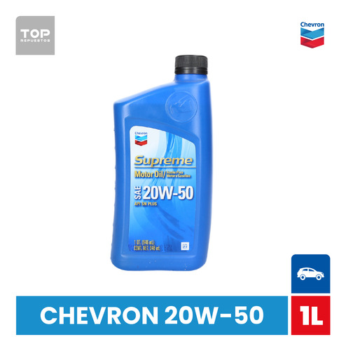 Aceite Chevron 20w50 1 Lt Supreme Mo Sn Mineral Gasolina