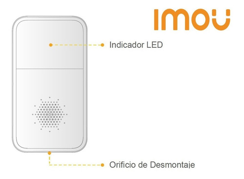 Imagen 3 de 3 de Imou Sirena Inalámbrica Con Estrobo 85db 433mhz Usa Batería