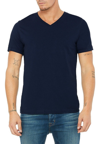 Remera Hombre Escote  V   100% Algodón Premiun 