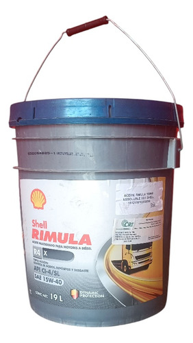Aceite Shell Rimula 15w 40 Cubeta