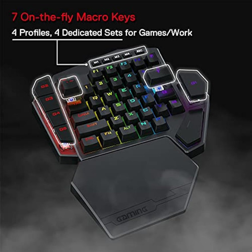 Teclado Mecánico Inalámbrico Con Una Sola Mano Redragon .
