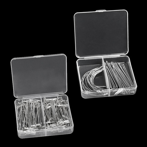 2 Encaixotado Striaght Curvada T Tipo Peruca Diy Suprimentos