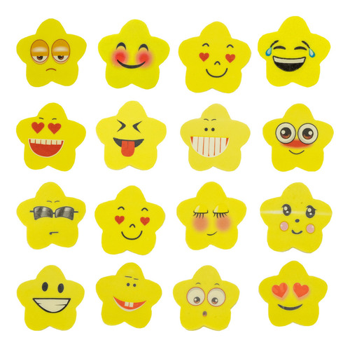 Goma De Borrar Diseño Emojis Estrellas Pack X 36