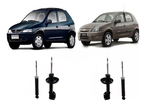 4 Amortecedor Celta Gm Chevrolet Dianteiro/traseiro 2008