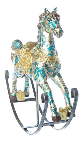 Imagen 1 de 6 de Muñecos Navideños Running Caballo Mecedor Grande