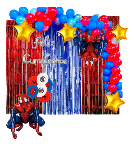 Set De Spiderman 120 Globos