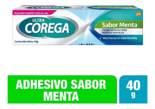 Crema Adhesiva Corega Ultra Para Prótesis Dentales, De 40g