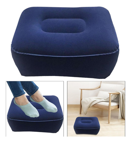 3 Reposapiés Debajo De Los Pies Del Escritorio Y Azul