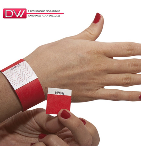 Imagen 6 de 10 de Pulseras Impresas Tyvek Identificación Eventos Vip X500 Dw !