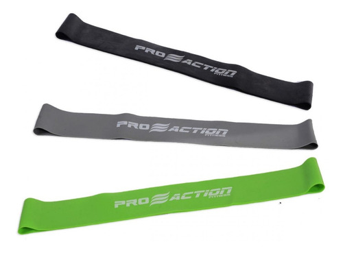 Imagem 2 de 6 de Kit Mini Bands Proaction G120 Com 3 Intensidades Band Loops