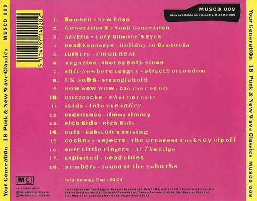 Imagem 2 de 2 de Cd Your Generation 18 Punk & New Wave Classics Comp. Ed. Uk