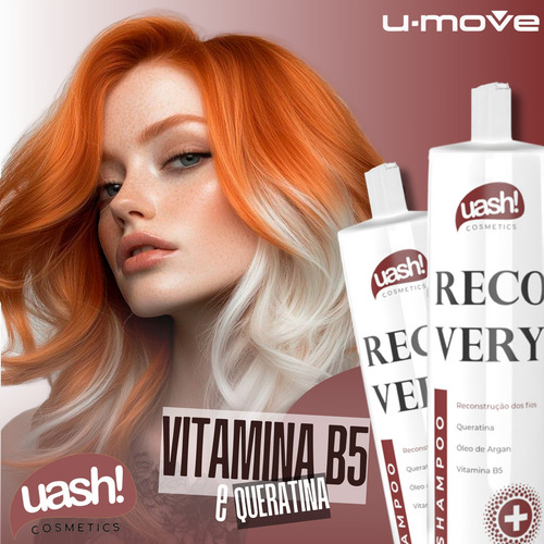 Shampoo Uash Recovery 900ml - Queratina - Reconstrução
