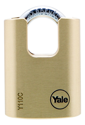 Candado Yale Alta Seguridad Bronce Gancho Acero 50mm Color Dorado