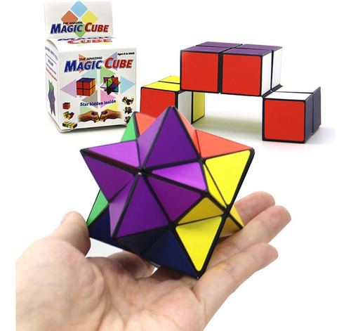 Set De Cubos Magicos Star Cube, Cubo Yoshimoto 2 En 1 Par...