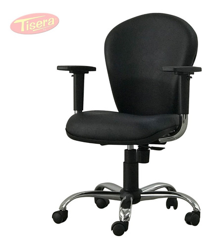 Imagen 3 de 6 de Silla Oficina Pc Escritorio Cromo Regulabl Tisera Cods87