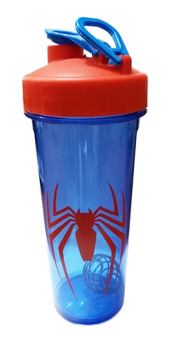 Shaker Spiderman Design Vaso Gym Caramañola 750 Ml Bpa Free