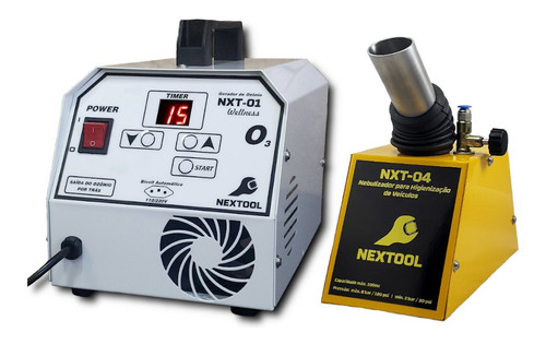 Gerador De Ozônio Nxt-01 Branco + Nebulizador Nxt-04 Nextool