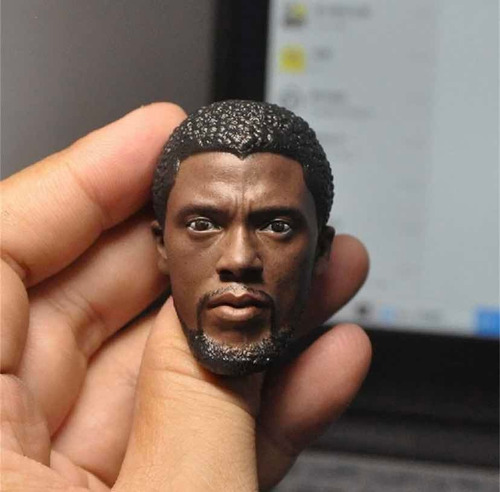 Cabeça Pantera Negra Chadwick Boseman Escala 1/6