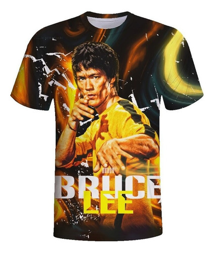 Camiseta Masculina E Feminina Com Estampa 3d Bruce Lee Kungf