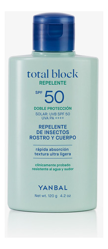 Repelente Protector Solar Total Block 50 - g a $683