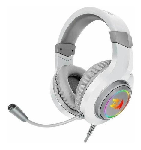 Imagen 2 de 6 de Auricular Gamer Redragon Hylas H260w Blanco Rgb Usb Pc Ps4