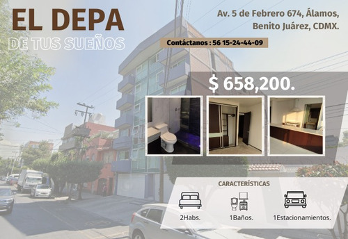 Departamento En Colonia Alamos, Benito Juarez Gv16 - Di 40