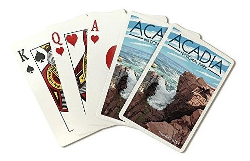 Juego De Cartas - Parque Nacional Acadia, Maine, Thunder Hol