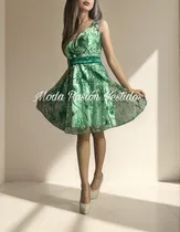 Comprar Vestido Corto Fiesta Coctel Princesa Bordado Moda Pasion