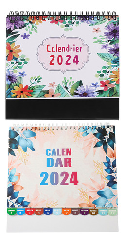 Calendario De Escritorio De Pie Para 2024, Delicado, 2 Unida