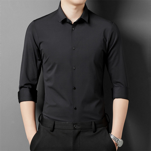 Camisa Elástica Antiarrugas Para Hombre, Camisas Camisas De