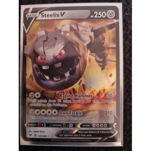 Steelix V Carta Pokémon Original+10 Cartas+regalos